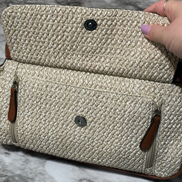 Rosetti Brown and Cream Shoulder Bag with Textured Design - Picture 7 of 14